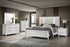 Cressida White Upholstered LED Panel Bedroom Set - SET | B7300-Q-HB | B7300-Q-FB | B7300-KQ-RAIL | B7300-2 | B7300-4 - Bien Home Furniture & Electronics