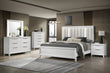 Cressida White Upholstered LED Panel Bedroom Set - SET | B7300-Q-HB | B7300-Q-FB | B7300-KQ-RAIL | B7300-2 | B7300-4 - Bien Home Furniture & Electronics