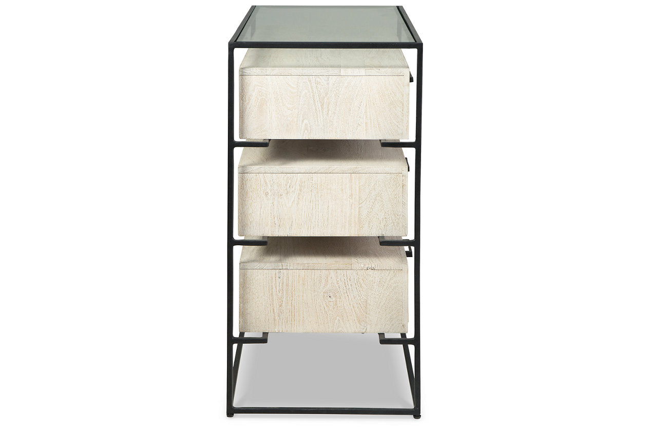 Crewridge Black/Cream Accent Cabinet - A4000531 - Bien Home Furniture &amp; Electronics