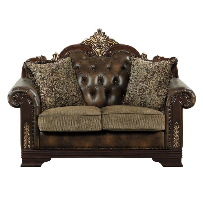 Croydon Dark Cherry Living Room Set - SET | 9815-1A | 9815-1B | 9815-2A | 9815-2B | 9815-3A | 9815-3B - Bien Home Furniture &amp; Electronics