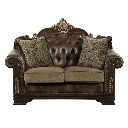 Croydon Dark Cherry Loveseat - 9815-2* - Bien Home Furniture &amp; Electronics