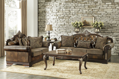 Croydon Dark Cherry Loveseat - 9815-2* - Bien Home Furniture &amp; Electronics