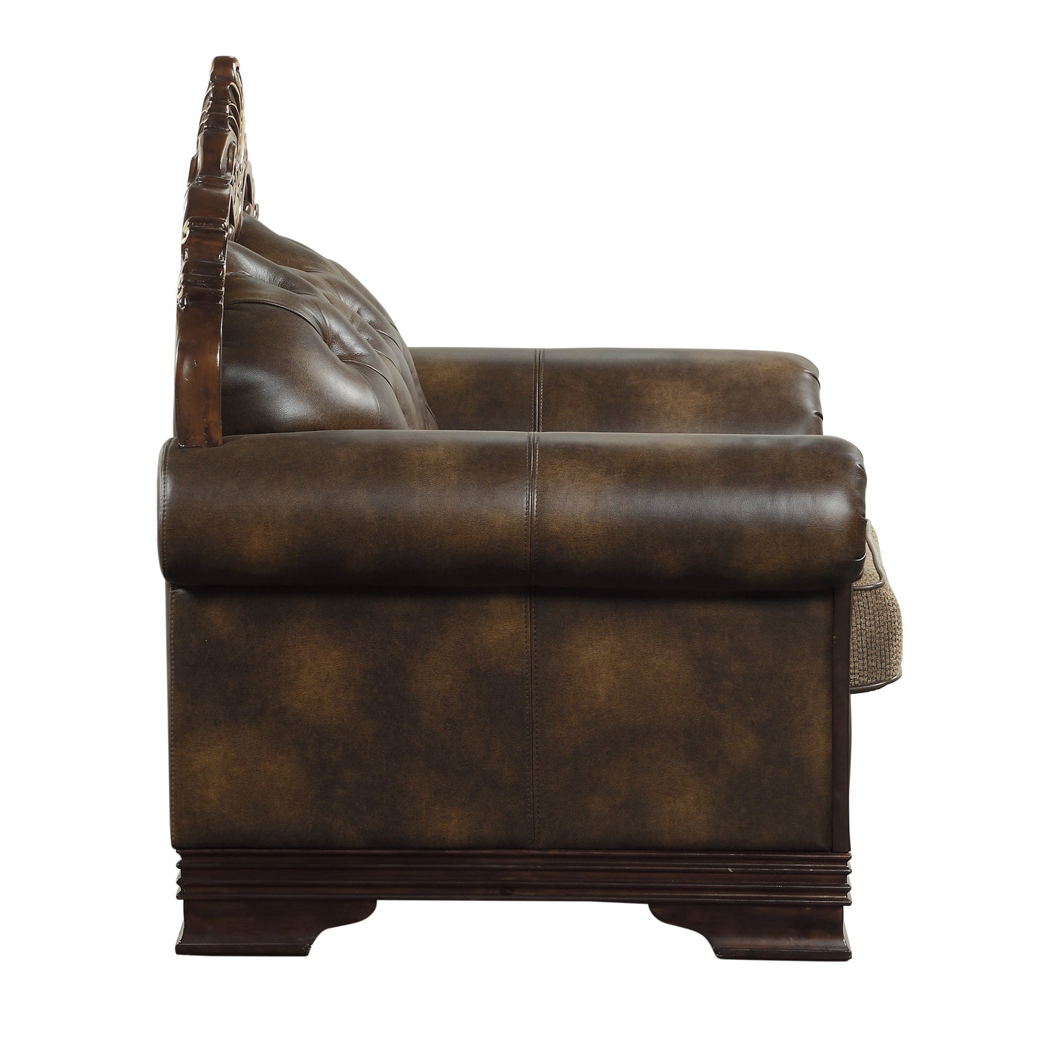 Croydon Dark Cherry Loveseat - SET | 9815-2A | 9815-2B - Bien Home Furniture &amp; Electronics