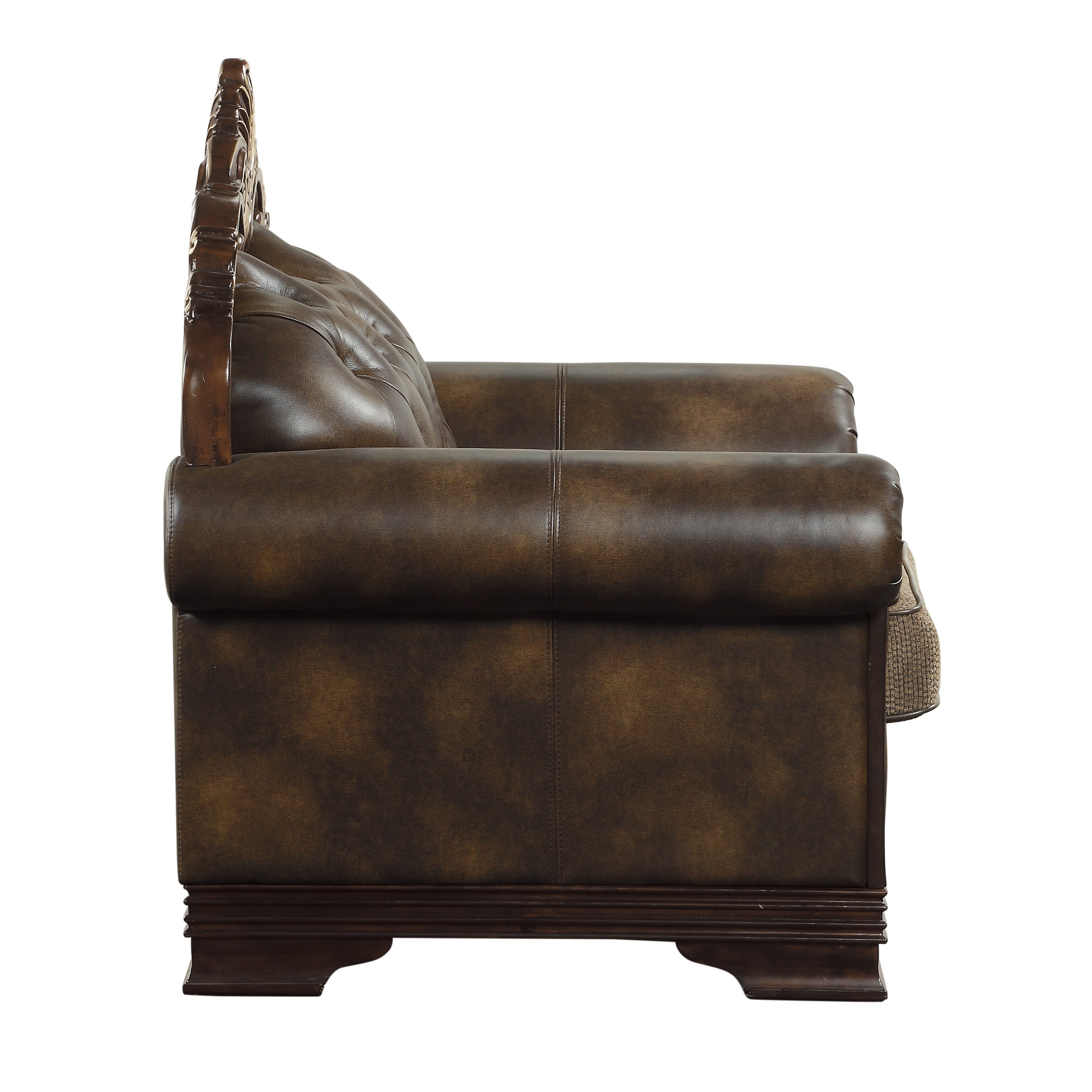 Croydon Dark Cherry Loveseat - SET | 9815-2A | 9815-2B - Bien Home Furniture &amp; Electronics