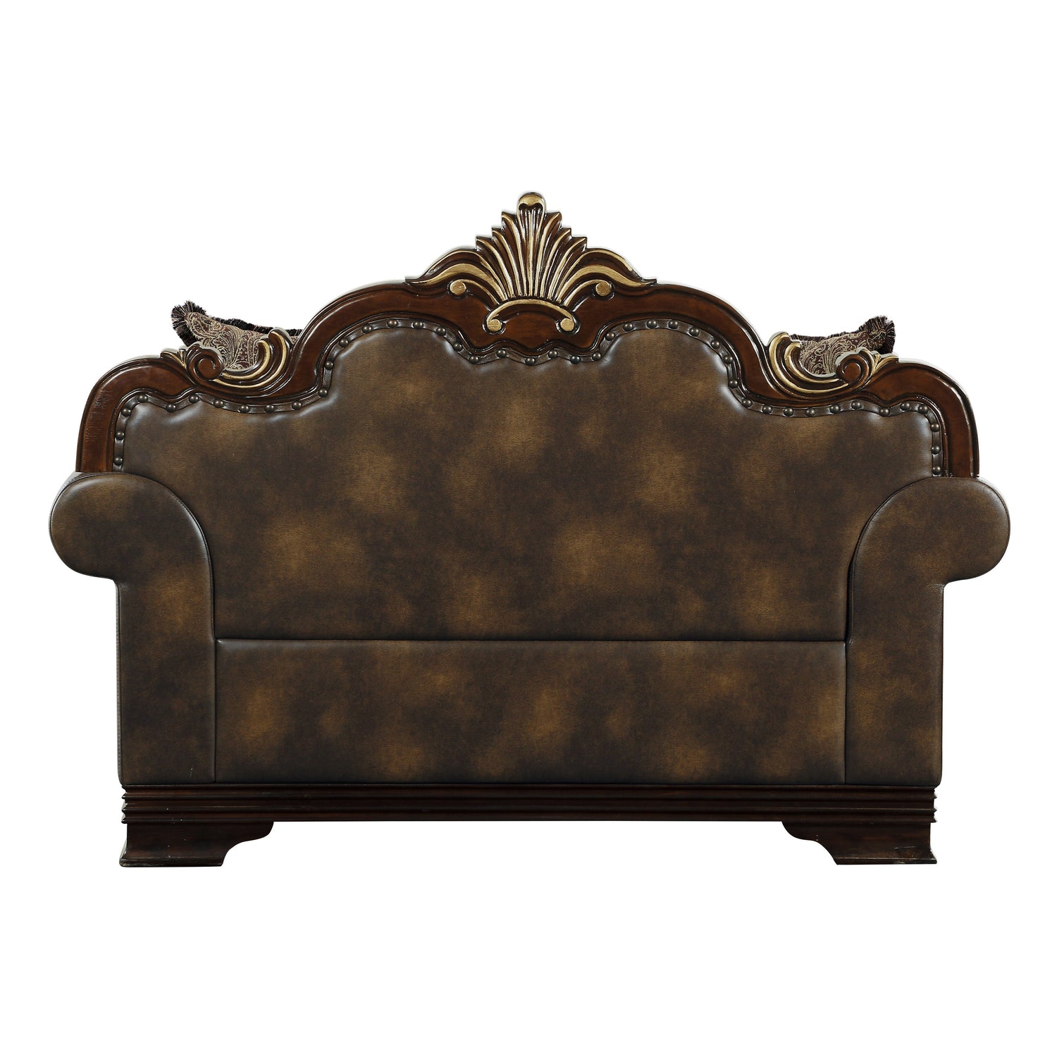 Croydon Dark Cherry Loveseat - SET | 9815-2A | 9815-2B - Bien Home Furniture &amp; Electronics