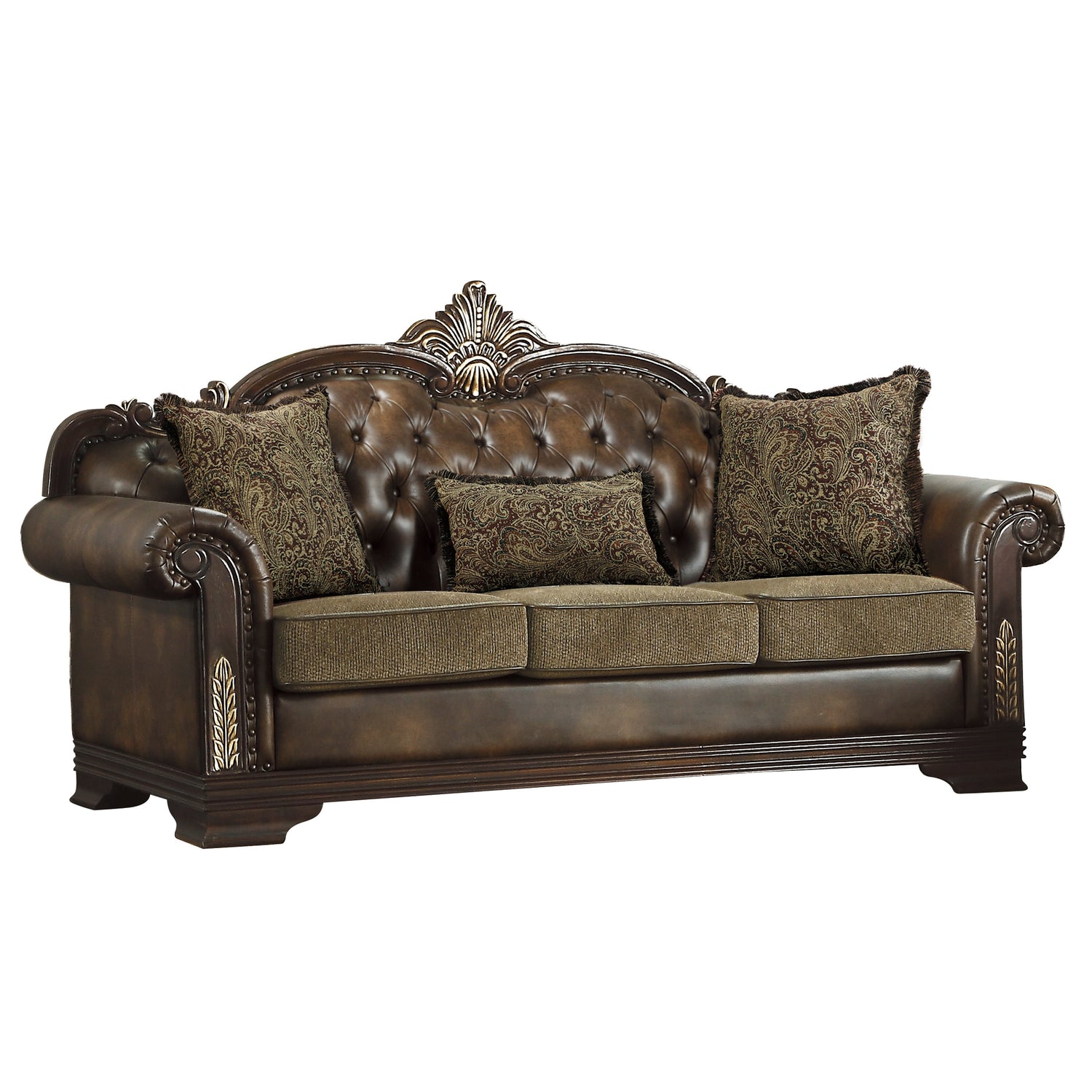 Croydon Dark Cherry Sofa - SET | 9815-3A | 9815-3B - Bien Home Furniture &amp; Electronics