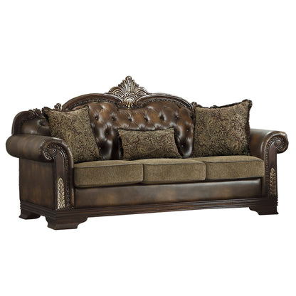 Croydon Dark Cherry Sofa - SET | 9815-3A | 9815-3B - Bien Home Furniture &amp; Electronics