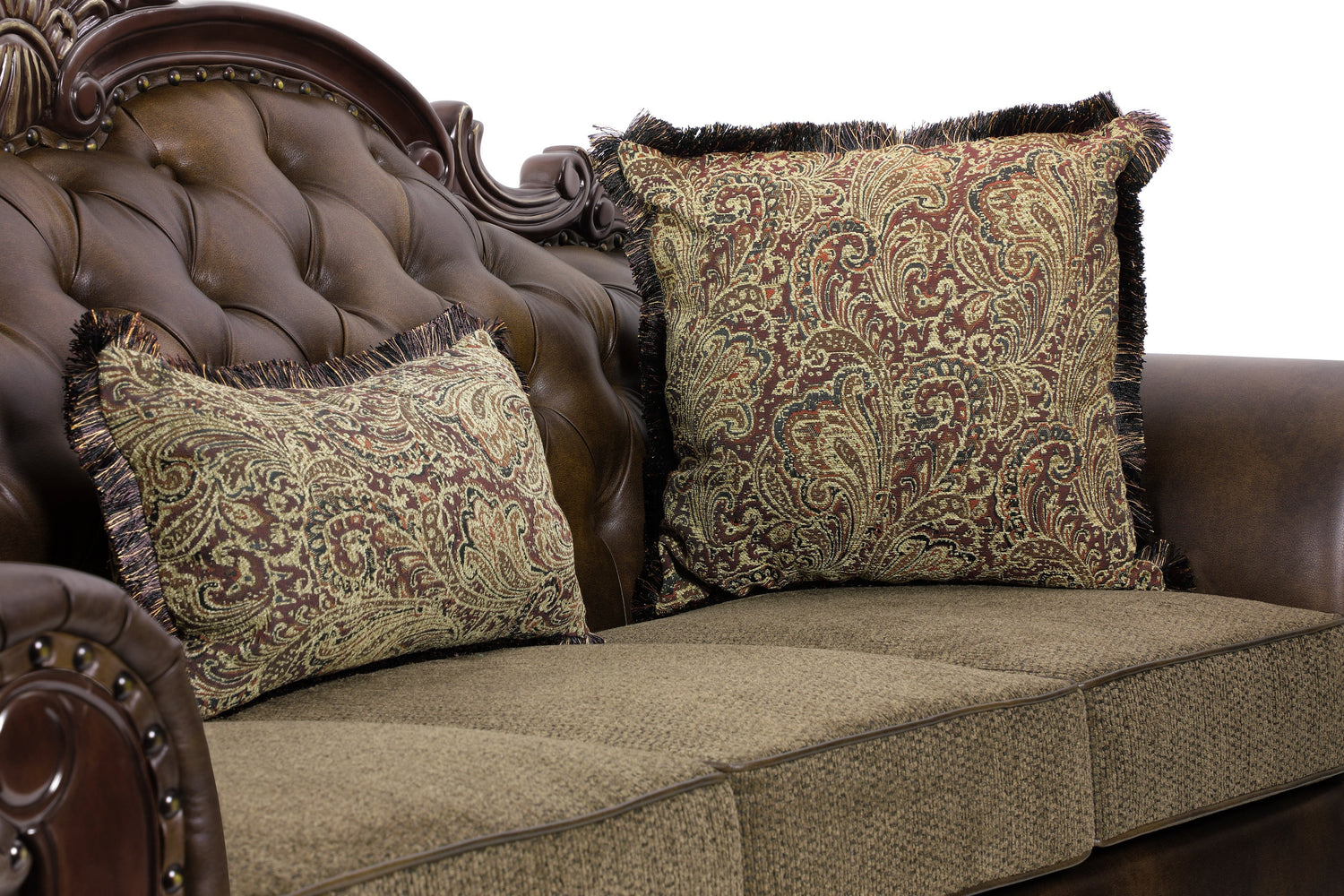 Croydon Dark Cherry Sofa - SET | 9815-3A | 9815-3B - Bien Home Furniture &amp; Electronics