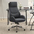 Cruz Gray/Chrome Upholstered Office Chair with Padded Seat - 881150 - Bien Home Furniture & Electronics