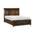 Cumberland Brown Cherry Full Sleigh Storage Platform Bed - SET | 2159F-1 | 2159F-2NF | 2159T-3 - Bien Home Furniture & Electronics