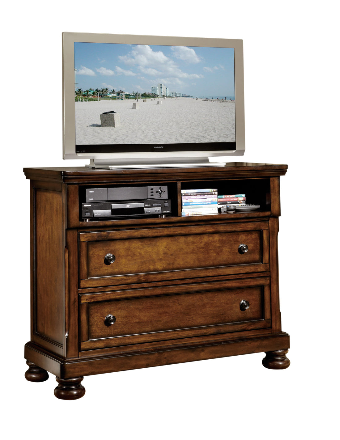 Cumberland Brown Cherry TV Chest - 2159-11 - Bien Home Furniture &amp; Electronics