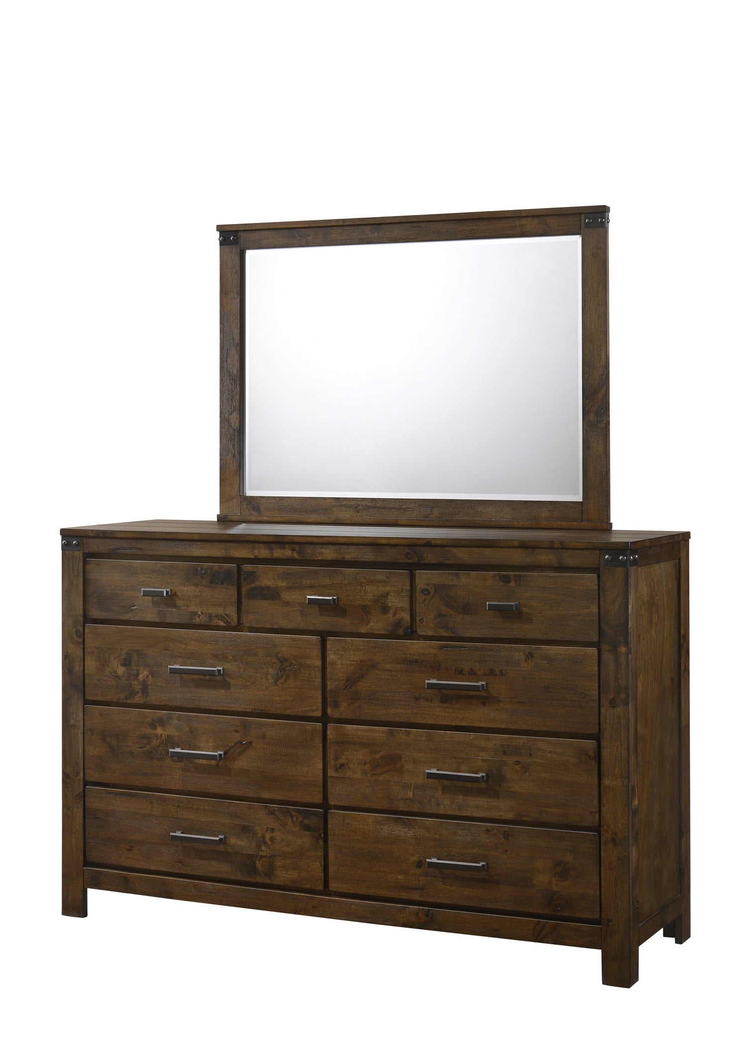 Curtis Brown Panel Bedroom Set - SET | B4810-K-HB | B4810-K-FB | B4810-KQ-RAIL | B4800-1 | B4800-11 | B4800-2 | B4800-4 - Bien Home Furniture &amp; Electronics