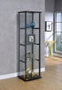 Cyclamen Black/Clear 4-Shelf Glass Curio Cabinet - 950171 - Bien Home Furniture & Electronics