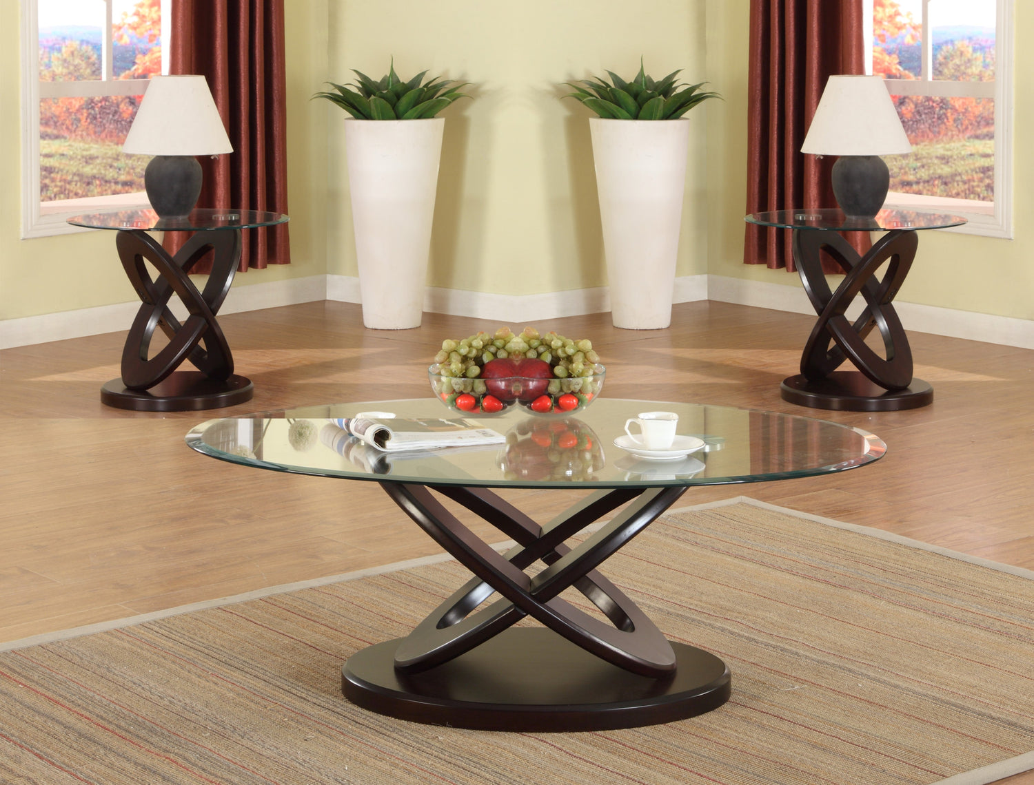 Cyclone End Table - SET | 4235-02-BASE | 4235-02-GL - Bien Home Furniture &amp; Electronics
