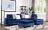 Cyndia Blue Velvet Reversible Sectional - SH3187BLU* - Bien Home Furniture & Electronics