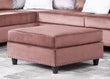 Cyndia Pink Velvet Ottoman - SH3187PNK-4 - Bien Home Furniture & Electronics