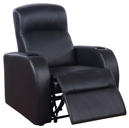 Cyrus Upholstered Recliner Living Room Set Black - 600001-S4A - Bien Home Furniture &amp; Electronics