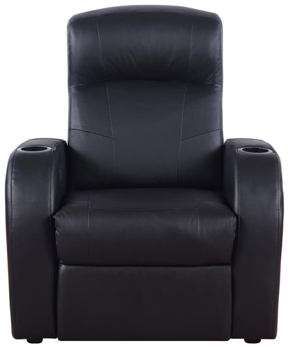 Cyrus Upholstered Recliner Living Room Set Black - 600001-S4A - Bien Home Furniture &amp; Electronics