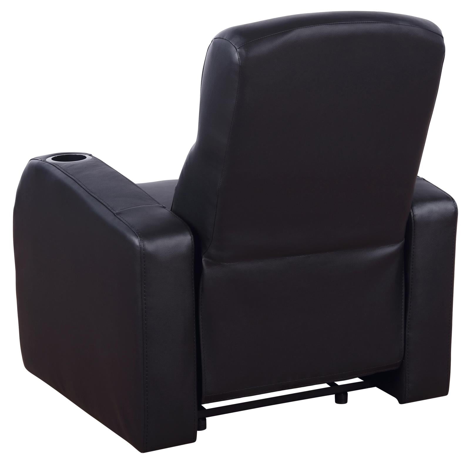 Cyrus Upholstered Recliner Living Room Set Black - 600001-S4A - Bien Home Furniture &amp; Electronics