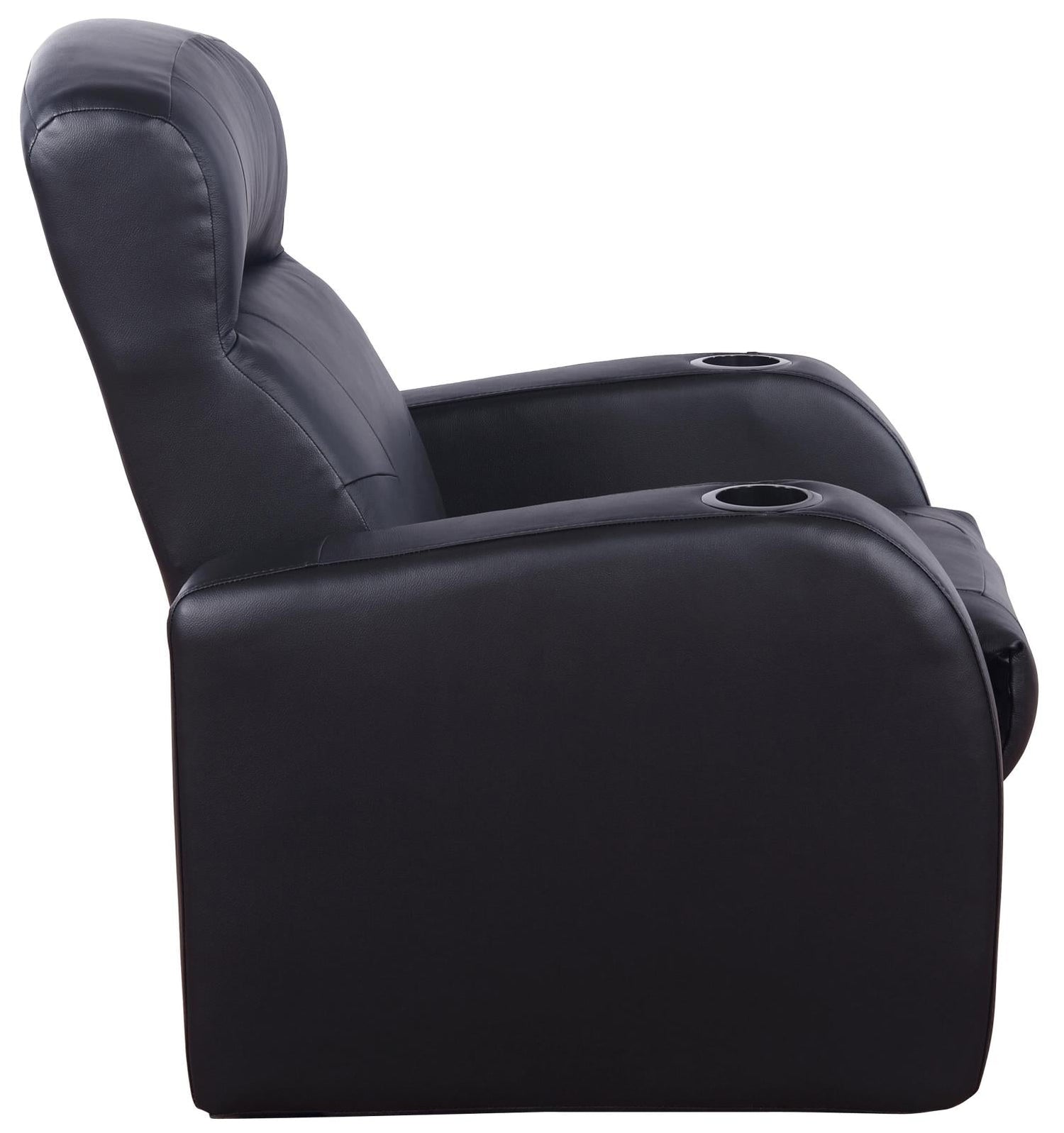 Cyrus Upholstered Recliner Living Room Set Black - 600001-S4A - Bien Home Furniture &amp; Electronics