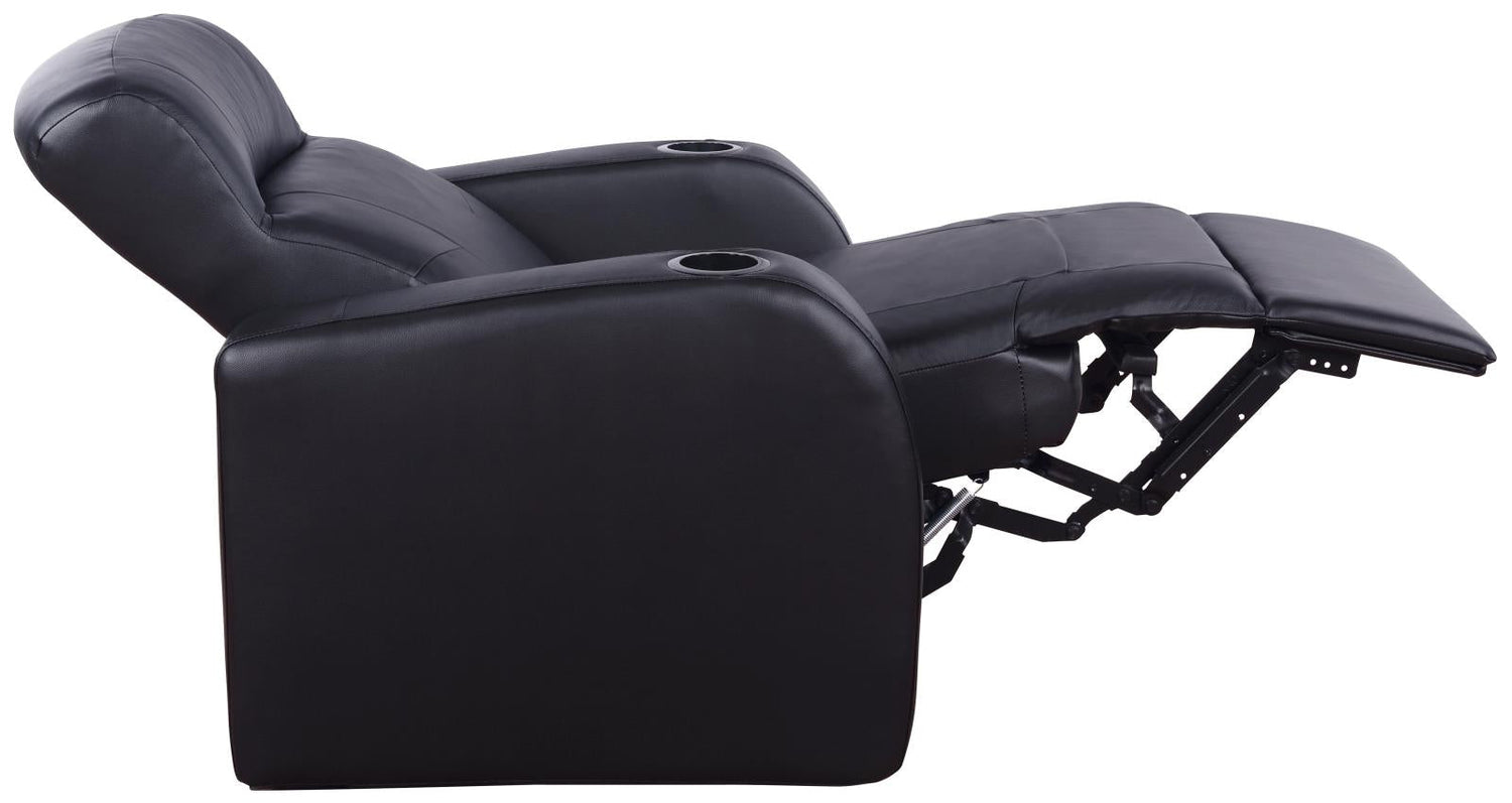 Cyrus Upholstered Recliner Living Room Set Black - 600001-S4A - Bien Home Furniture &amp; Electronics