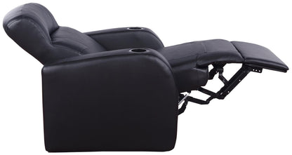 Cyrus Upholstered Recliner Living Room Set Black - 600001-S4A - Bien Home Furniture &amp; Electronics