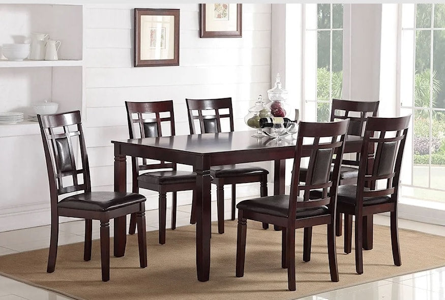 D1020 - Dining Table + 6 Chair Set - D1020 - Bien Home Furniture &amp; Electronics