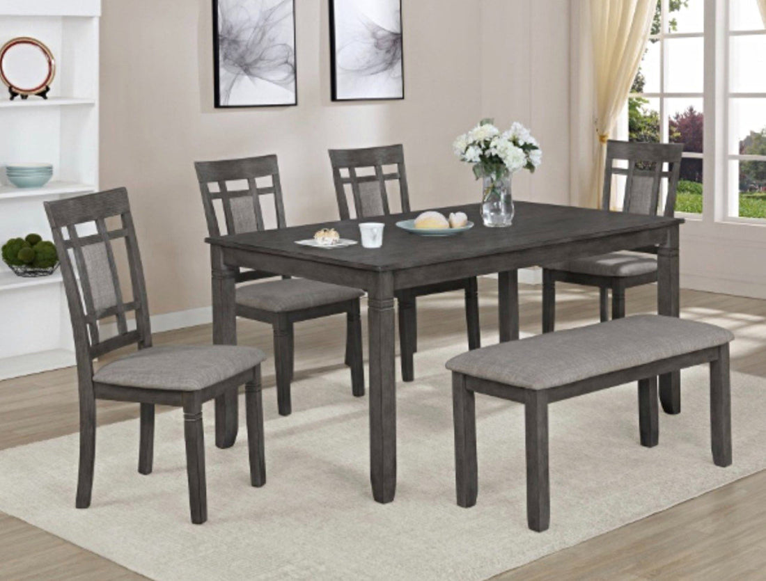 D2015 - Dining Table + 4 Chair + Bench Set - D2015 - Bien Home Furniture &amp; Electronics