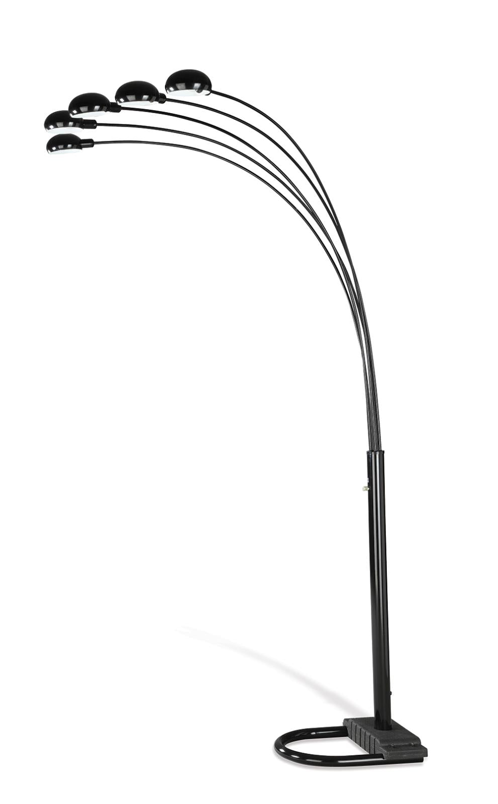 Dacre 5-light Floor Lamp Satin Black - 1297A - Bien Home Furniture &amp; Electronics