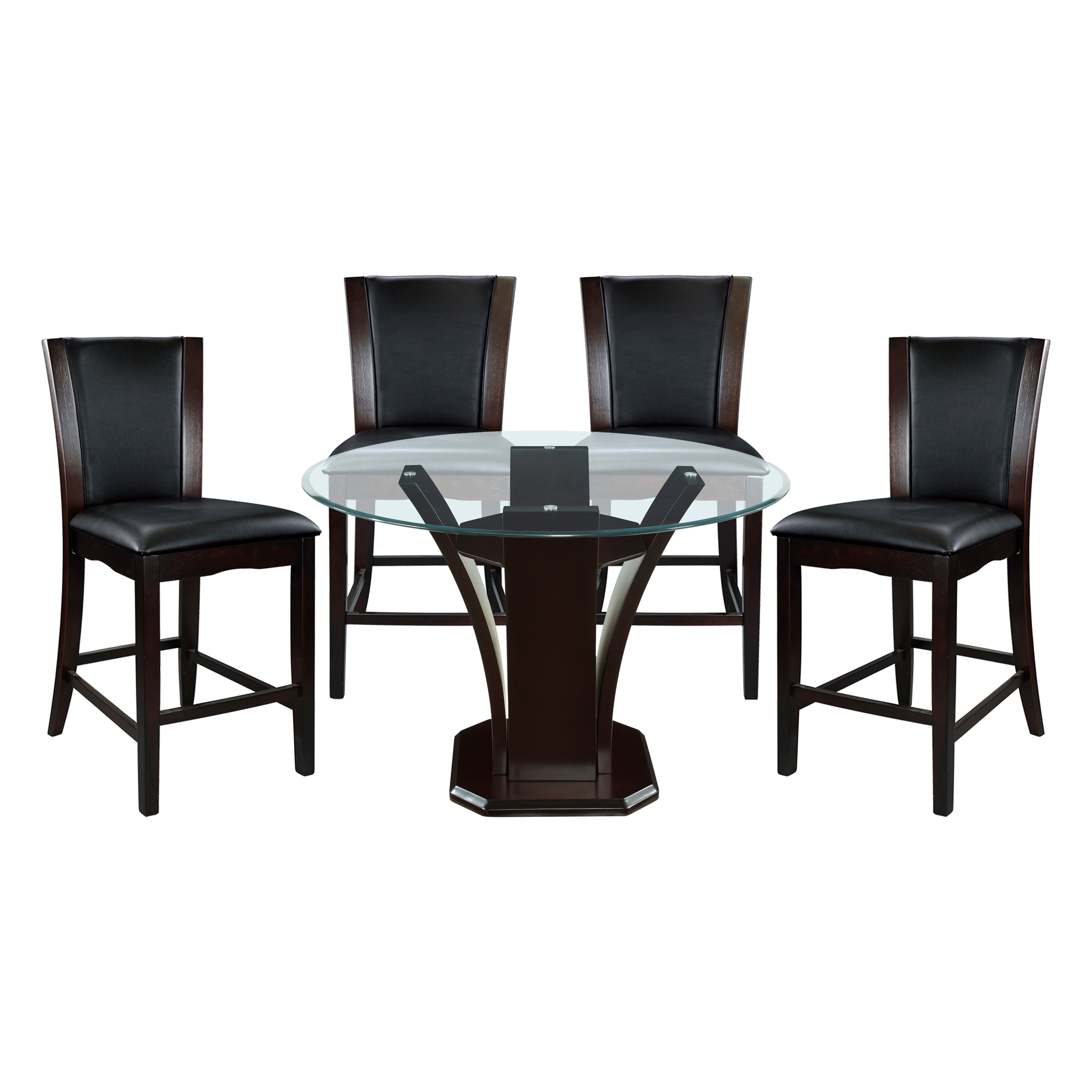 Daisy Dark Brown 710-36RD48*5 5pc Set (TB+4S) - 710-36RD48*5 - Bien Home Furniture &amp; Electronics
