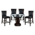 Daisy Dark Brown 710-36RD48*5 5pc Set (TB+4S) - 710-36RD48*5 - Bien Home Furniture & Electronics