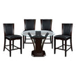 Daisy Dark Brown 710-36RD48*5 5pc Set (TB+4S) - 710-36RD48*5 - Bien Home Furniture & Electronics