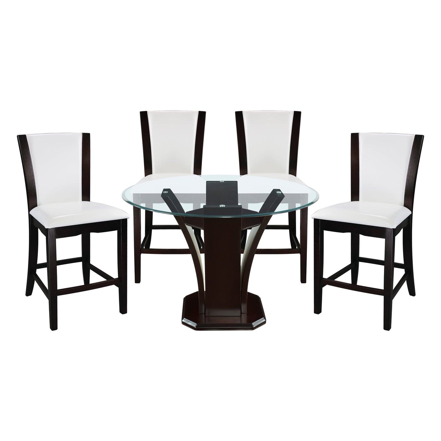 Daisy Dark Brown 710-36RD48*5W 5pc Set (TB+4S) - 710-36RD48*5W - Bien Home Furniture &amp; Electronics