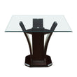 Daisy Dark Brown Glass-Top Square Counter Height Table - SET | 710-36RDB | 710-36RDC | G5454 - Bien Home Furniture & Electronics