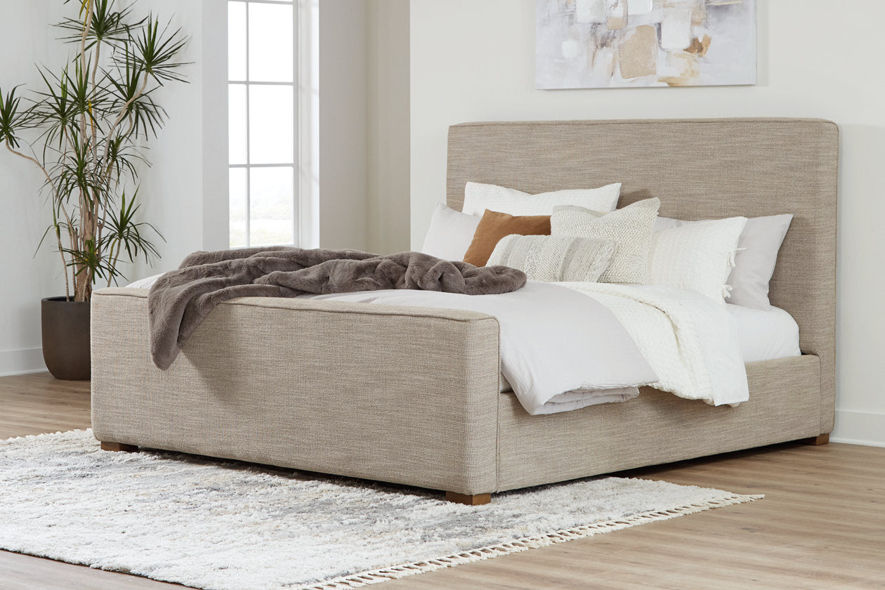 Dakmore Brown King Upholstered Bed - SET | B783-82 | B783-97 - Bien Home Furniture &amp; Electronics