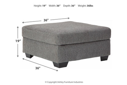 Dalhart Charcoal Oversized Accent Ottoman - 8570308 - Bien Home Furniture &amp; Electronics
