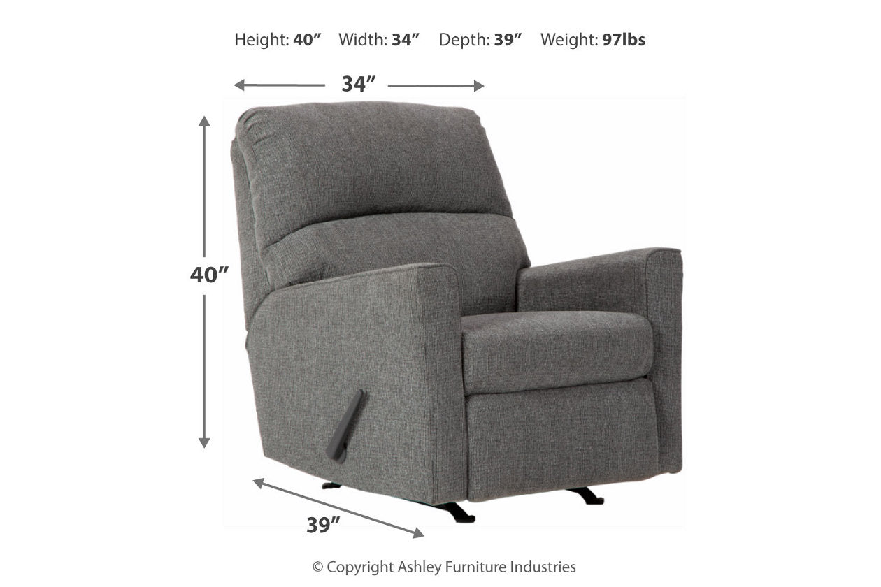 Dalhart Charcoal Recliner - 8570325 - Bien Home Furniture &amp; Electronics