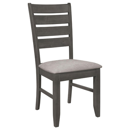 Dalila Gray/Dark Gray Ladder Back Side Chair, Set of 2 - 102722GRY - Bien Home Furniture &amp; Electronics