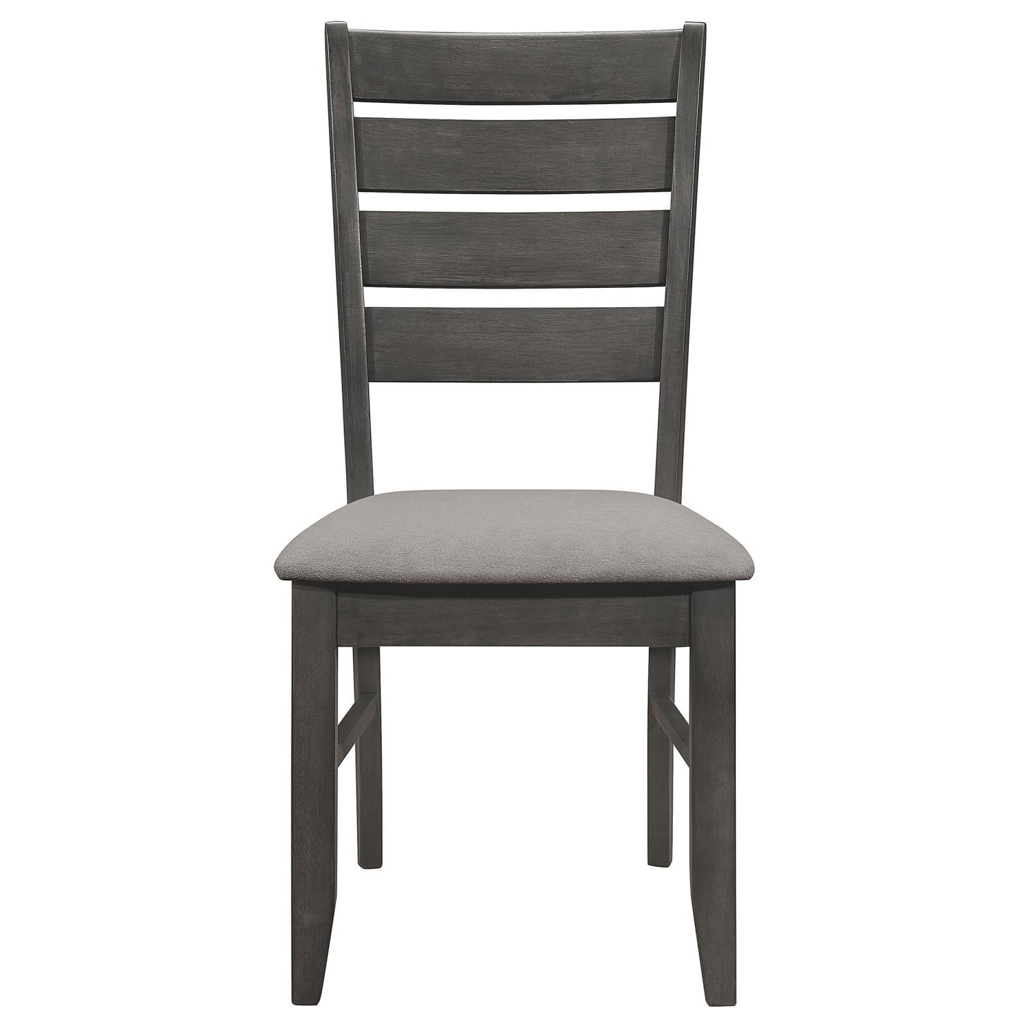 Dalila Gray/Dark Gray Ladder Back Side Chair, Set of 2 - 102722GRY - Bien Home Furniture &amp; Electronics