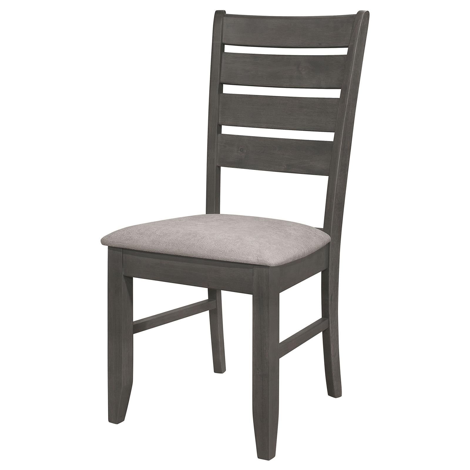 Dalila Gray/Dark Gray Ladder Back Side Chair, Set of 2 - 102722GRY - Bien Home Furniture &amp; Electronics