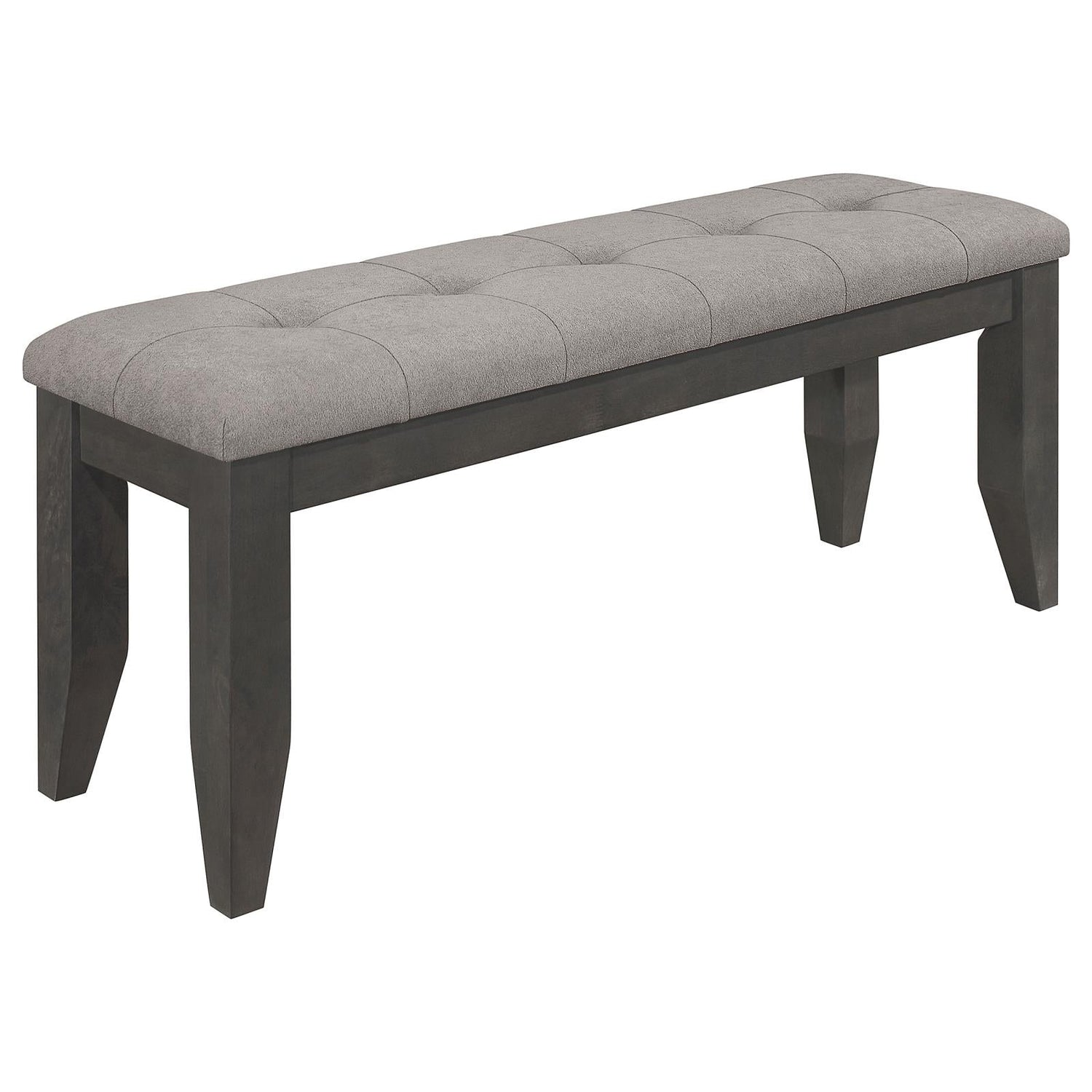 Dalila Gray/Dark Gray Padded Cushion Bench - 102723GRY - Bien Home Furniture &amp; Electronics