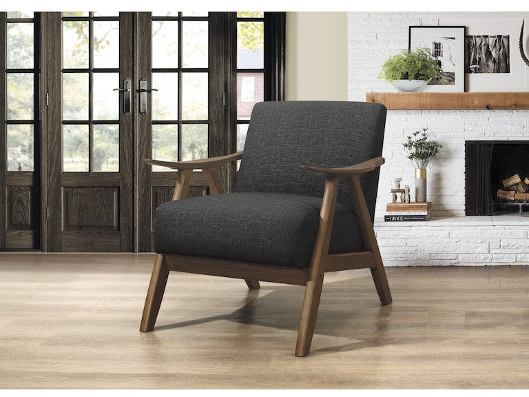 Damala Dark Gray Accent Chair - 1138DG-1 - Bien Home Furniture &amp; Electronics