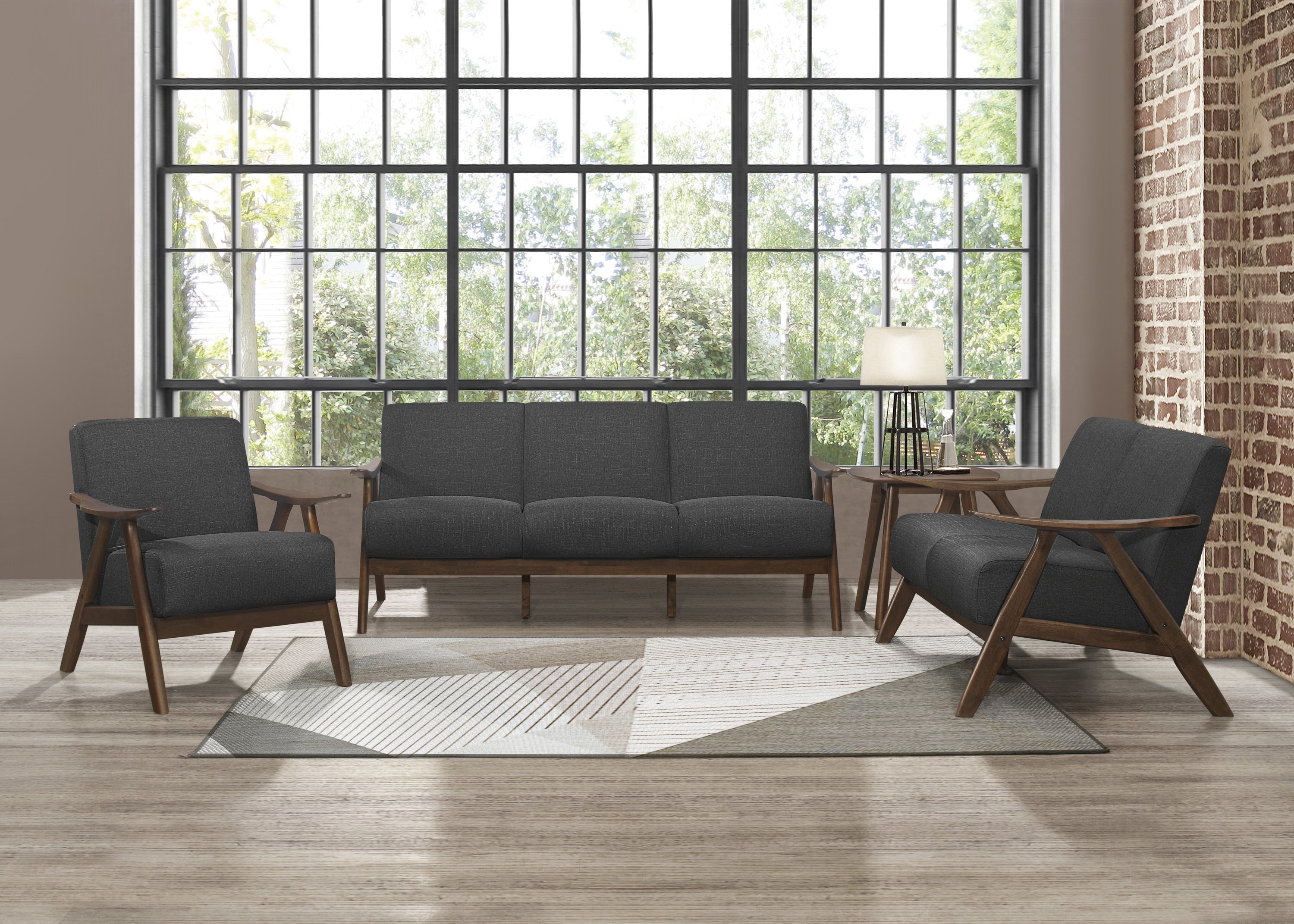 Damala Dark Gray Sofa - 1138DG-3 - Bien Home Furniture &amp; Electronics