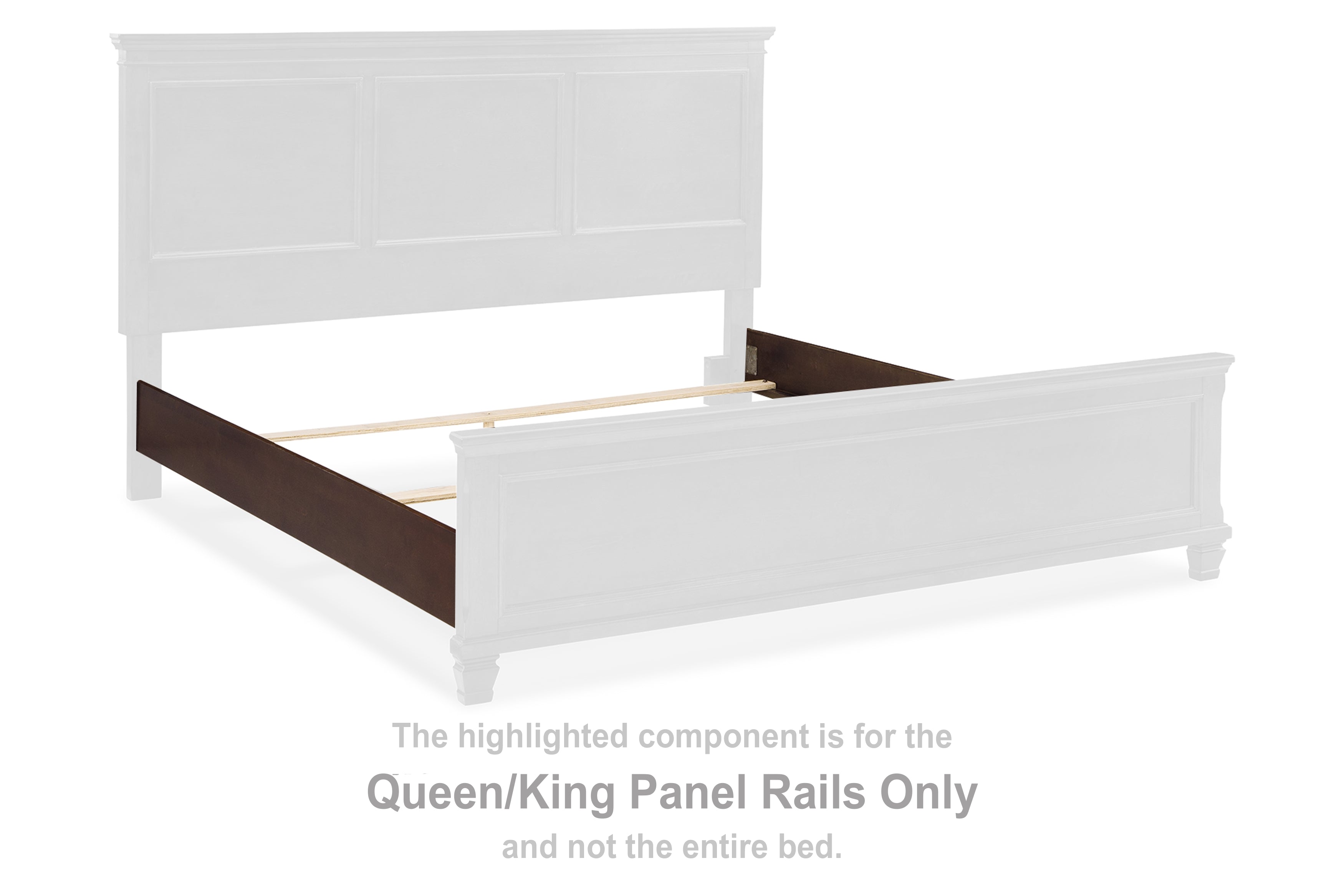 Danabrin Brown Queen/King Panel Rails - B685-97 - Bien Home Furniture &amp; Electronics