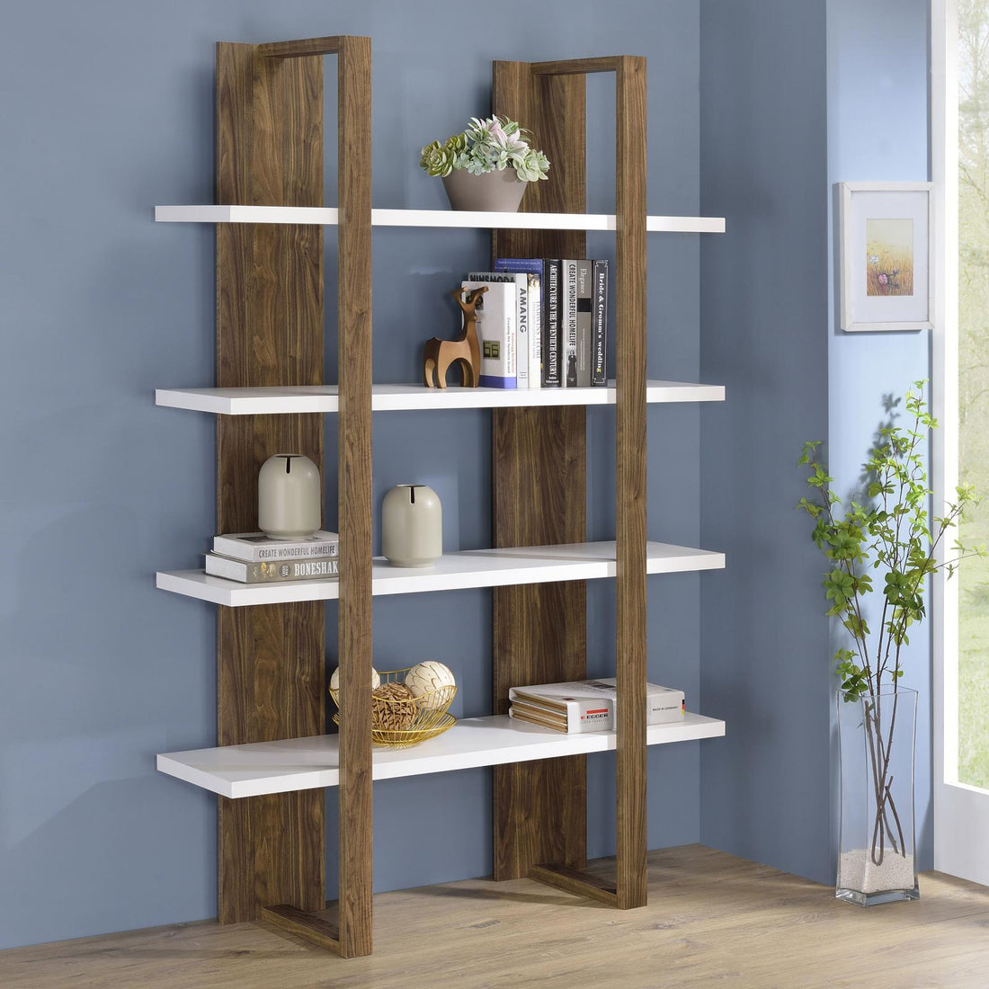 Danbrook Bookcase with 4 Full-length Shelves - 882035 - Bien Home Furniture &amp; Electronics