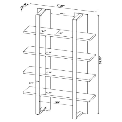 Danbrook Bookcase with 4 Full-length Shelves - 882036 - Bien Home Furniture &amp; Electronics
