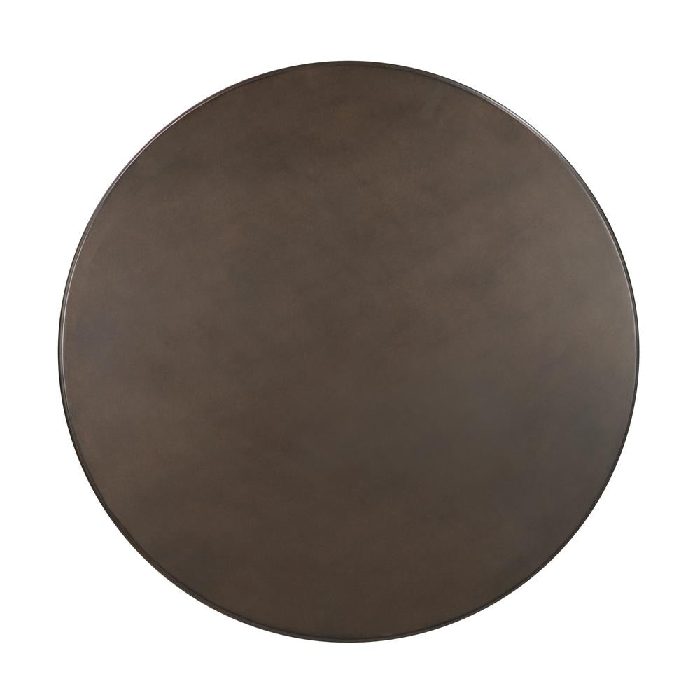 Danbury Dark Russet/Antique Bronze Round Bar Table - 100064 - Bien Home Furniture &amp; Electronics