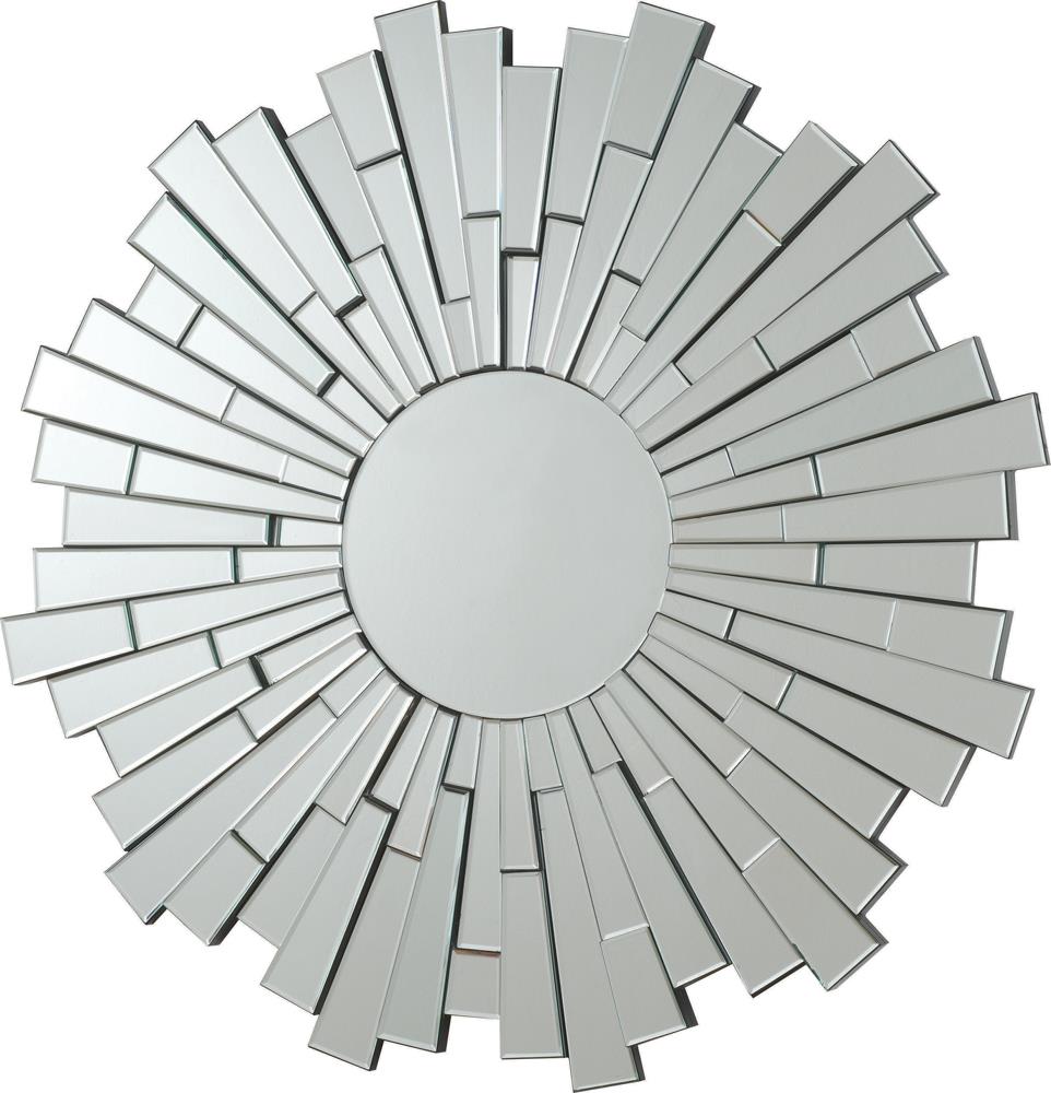 Danika Silver Sunburst Circular Mirror - 901784 - Bien Home Furniture &amp; Electronics