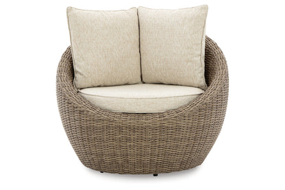 DANSON Beige Swivel Lounge with Cushion, Set of 2 - P505-821 - Bien Home Furniture &amp; Electronics