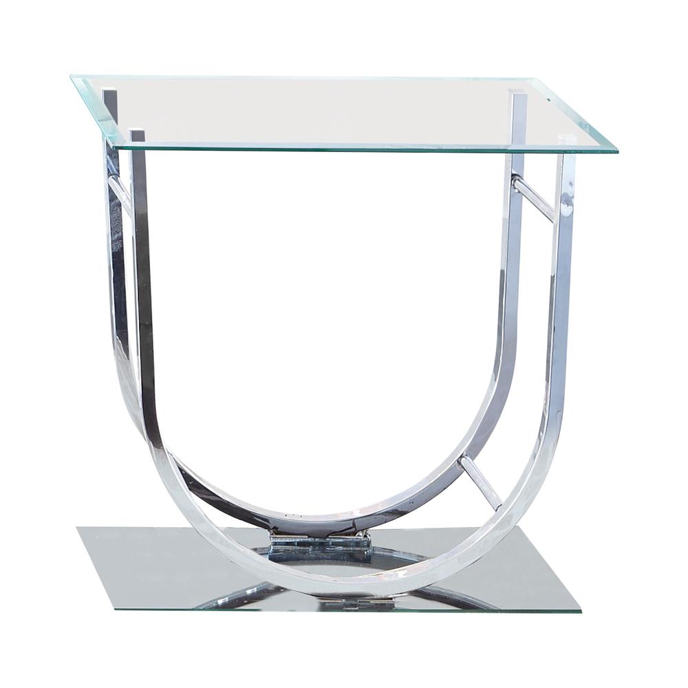 Danville U-Shaped End Table Chrome - 704987 - Bien Home Furniture & Electronics